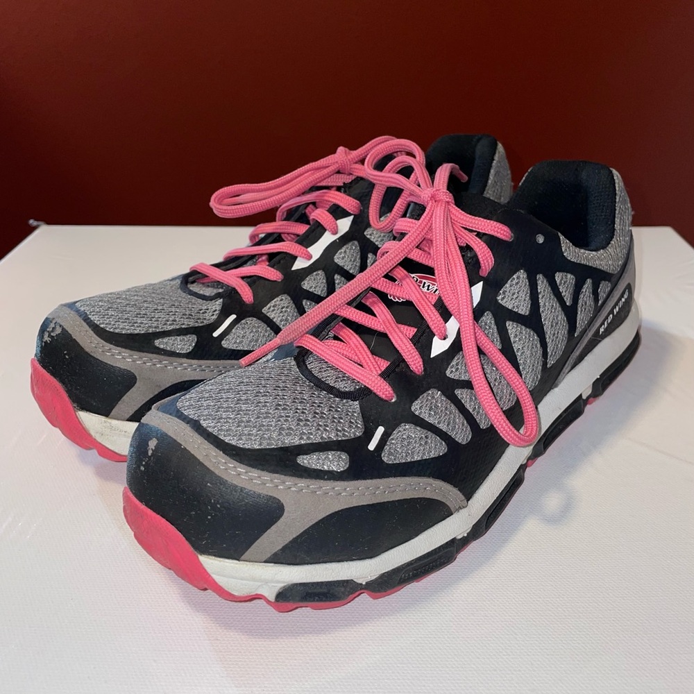 Red Wings Women’s Steel Toe Pink Black Work‎ Slip Resistant Sneakers Shoe